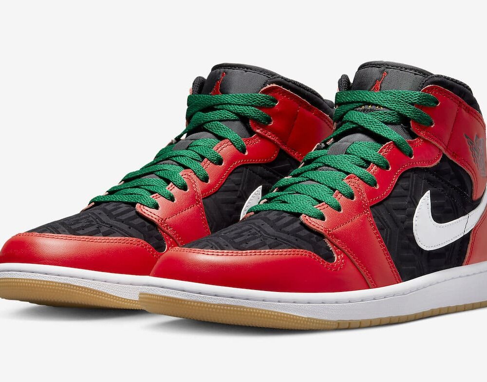 Air Jordan 1 mid rossa-nera