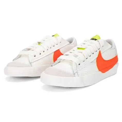 Blazer low 77 jumbo bianca-arancione